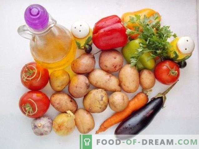 Cepti kartupeļi ar dārzeņiem