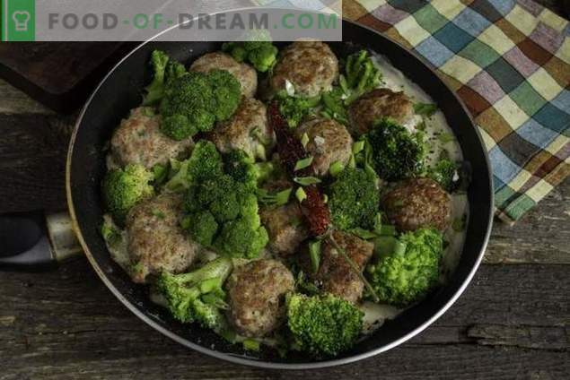 Polpettine di carne veloce con broccoli in salsa besciamella