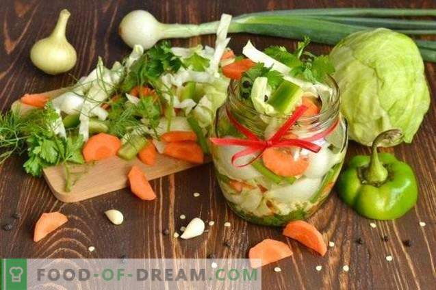 Salad of pickled vegetables for the winter
