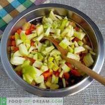 Vinaigrete ar ābolu un skābiem kāpostiem - garšīgi salāti badošanai