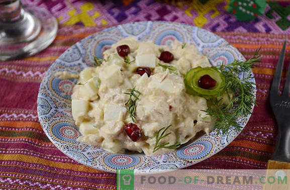 Tunzivju salāti. Pakāpeniska receptes autora foto recepte ar pikantu salātiem ar tunzivīm, olām, sieru