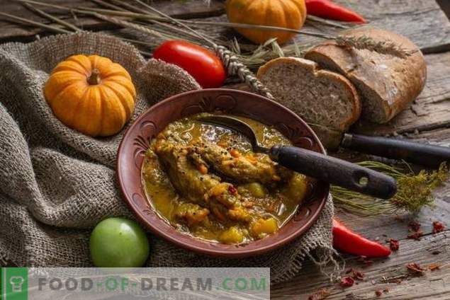 Rustic lentil soup with ribs