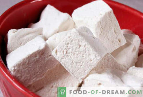 Pašmāju marshmallows - labākās receptes. Kā pagatavot marshmallows mājās.