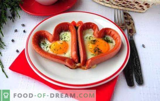 Cepti olas ar desām - garšīgi, apmierinoši, romantiski! Receptes dažādām ceptajām olām ar desām: sirdis, jauktas, ceptas olas