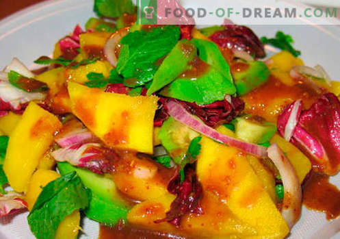 Mango salāti - labākās receptes. Kā pareizi un garšīgi pagatavoti salāti ar mango