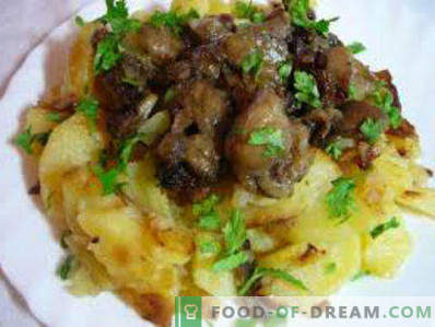 Krūzes, ceptas ar kartupeļiem, ēdiena gatavošanas receptes