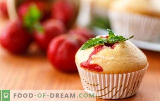 Strawberry Cupcake ir garšīga ogu delikatese. Receptes aromatizētas kūka ar zemenēm dvēselīgai vasaras tējai