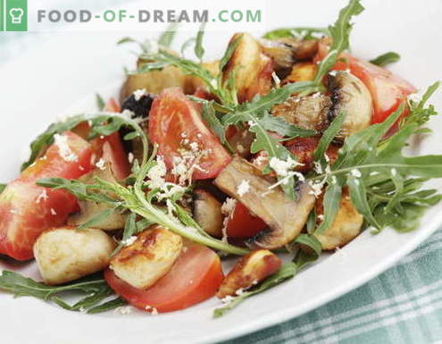 Salāti ar vistu un sēnēm - labākās receptes. Kā pareizi un garšīgi pagatavot salātus no vistas ar sēnēm.