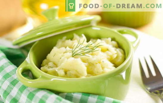 Vienkāršs un daudzpusīgs garšvielu kartupelis ar pienu. Kartupeļu biezeni ar pienu kā neatkarīgu trauku