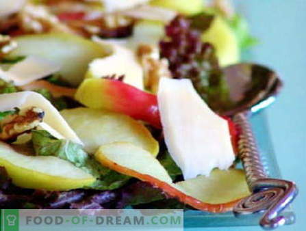 Salāti ar āboliem ir labākās receptes. Kā pareizi un garšīgi sagatavot salātus ar āboliem.