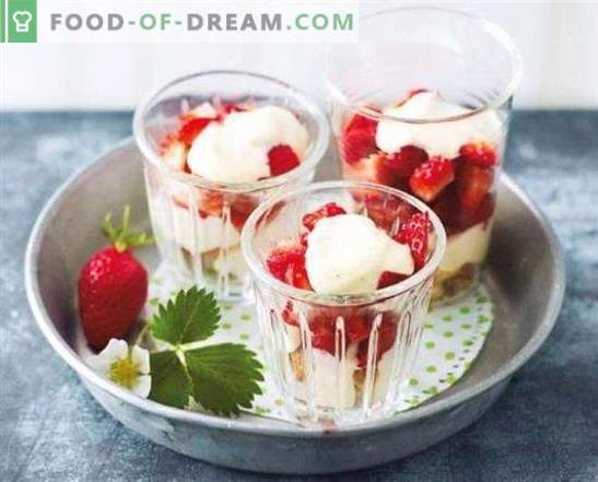 Deserti ar zemenēm: receptes ar fotogrāfijām saldai vasarai. Dažādu desertu varianti ar zemenēm: kūkas, krēmi, saldējums, zefīrs