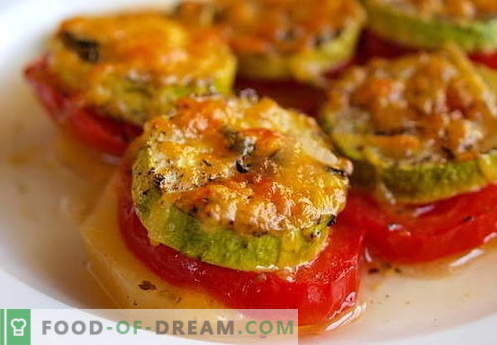 Skvošs ar tomātiem - labākās receptes. Kā pareizi un garšīgi cukini gatavoti ar tomātiem.