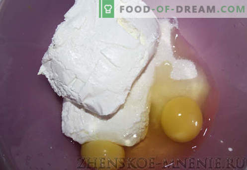 Biezpiena siera kūkas - recepte ar fotogrāfijām un soli pa solim