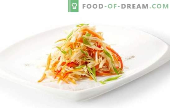Korejiešu burkānu un paprikas salāti ir krāsu spēle! Recepte salātiem ar Korejas burkāniem un pipariem: gaļa, sēne