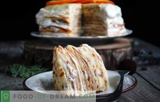 Pankūkas kūka ar olu krēmu - vairākas iespējas delikātajam desertiem. Labākās pankūku kūka receptes ar olu krēmu