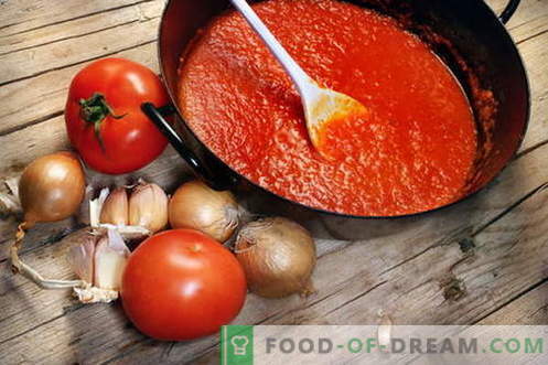 Tomātu mērce - labākās receptes. Kā pareizi pagatavot tomātu mērci.