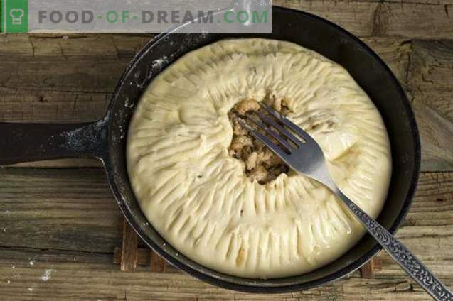 English pie with potatoes and meat