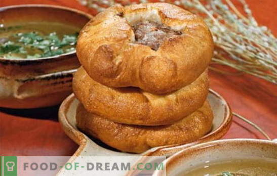 Rauga belyashi - patiesi tatāru ēdiens? Aromātisku un sulīgu baltumu receptes ar dažādiem pildījumiem