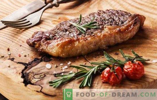 Liellopu steiks krāsnī - īstiem gaļas cienītājiem. Kā pagatavot gardu un sulīgu liellopu gaļas steiku krāsnī