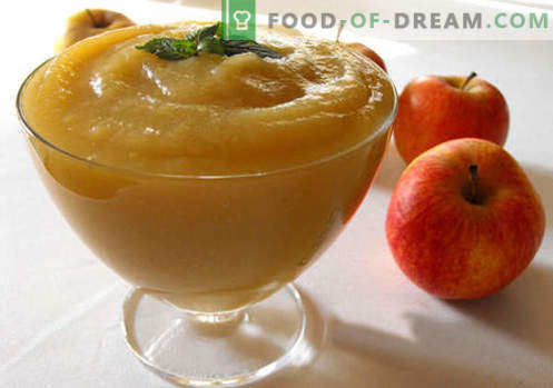 Applesauce - labākās receptes. Kā pareizi un garšīgi pagatavot ābolu.