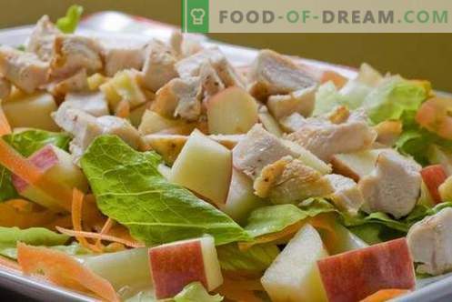 Vistas un ābolu salāti ir labākās receptes. Kā pareizi un garšīgi sagatavot vistas salātus ar āboliem.