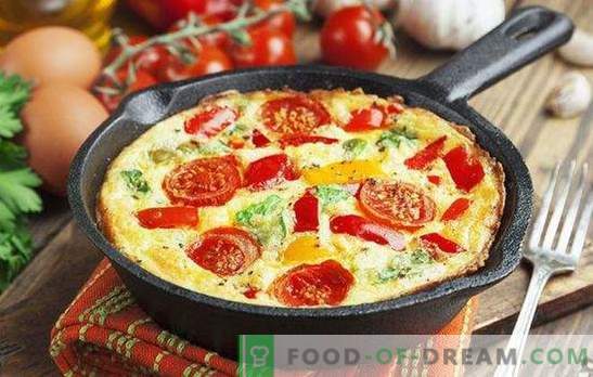 Omlete ar dārzeņiem - gaišas un veselīgas brokastis. Kā pagatavot omlete ar dārzeņiem pannā, lēnā plīts, cepeškrāsnī un mikroviļņu krāsnī