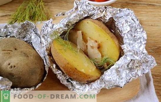 Kartupeļi ar bekonu cepeškrāsnī folijā - garša no bērnības! Detalizēta foto recepte kartupeļu gatavošanai ar speķi, kas cepta folijā