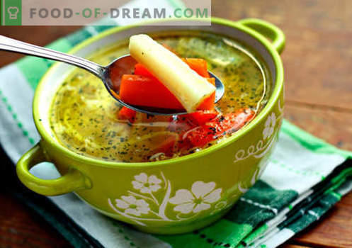 Dārzeņu buljona zupa - labākās receptes. Kā pareizi un garšīgi pagatavot zupu dārzeņu buljonā.