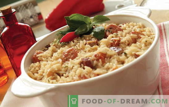 Ko gatavot ar ceptiem rīsiem cepeškrāsnī? Idejas kulinārijas iedvesmai: receptes rīsu ēdieniem ar gaļu cepeškrāsnī
