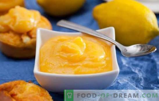 Lemon Kurd ir pārsteidzošs citrusaugļu krēms. Ideālas receptes aromātiskam citrona kurdam brokastīm, cepšanai, desertiem