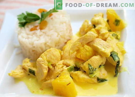 Curry Chicken - labākās receptes. Kā pareizi un garšīgi gatavot kariju vistas.