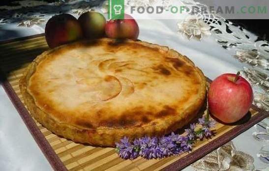 Pīrāgs ar āboliem - visa mājas garša! Želejas pīrāgu receptes ar āboliem uz kefīra, krējuma, majonēzes, piena