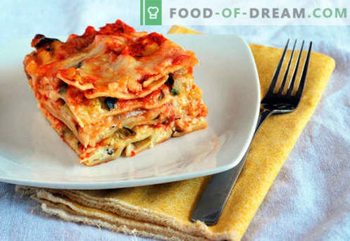 Classic Lasagna - pareizās receptes. Kā ātri un garšīgi gatavot klasisko lasagni.