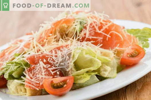 Salāti ar lašiem un sieru - pareizās receptes. Ātri un garšīgi gatavojiet salātus ar lasi un sieru.