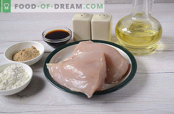 Maizes vistas, kas marinētas sojas mērcē - pagatavojiet 20 minūtes! Pakāpeniska foto recepti ar ceptu vistas fileju ar austrumu garšu