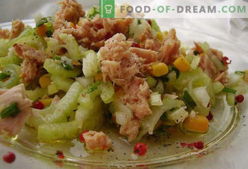 Konservētas tunzivju salāti - apstiprinātas receptes. Kā pagatavot tunzivju konservus.