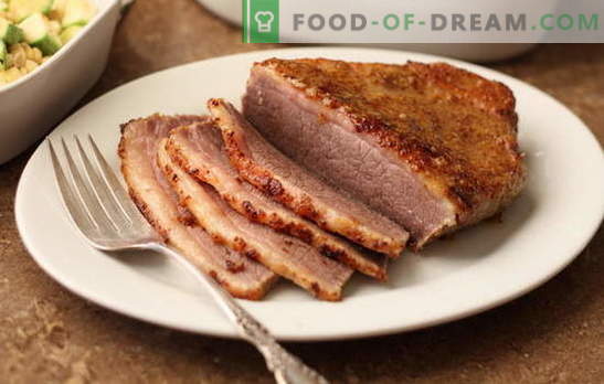 Sinepju gaļa ir aromātiska, mājās, pikantā. Cepta un grauzdēta gaļa sinepēs: ar vīnu, medu, majonēzi