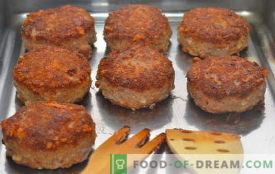 Maltu gaļas kotletes cepeškrāsnī - vienmēr veiksmīgi! Receptes maltās gaļas pīrādziņiem cepeškrāsnī: ar cūkgaļu, liellopu gaļu un mājputniem