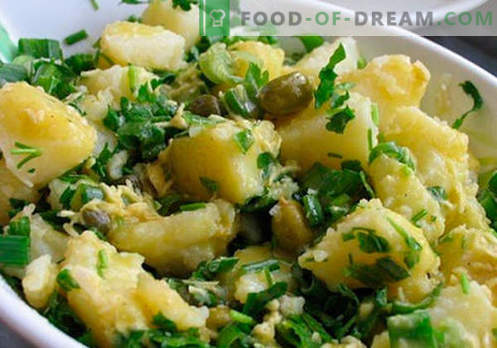 Kartupeļu salāti - pārbaudītas gatavošanas receptes. Kā pagatavot kartupeļu salātus.