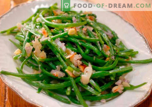 Green Bean salāti - piecas labākās receptes. Kā pareizi un garšīgi vārīti salāti no zaļajām pupiņām.