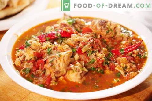 Пилешки готвачи са най-добрите рецепти. Как да готвя chakhokhbili от пиле.
