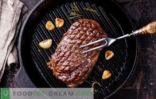 Grilēta gaļa pannā - garšīga, tāpat kā dabā! Saldās gaļas noslēpumi uz grila pannas: liellopu gaļa, cūkgaļa, jēra gaļa, vistas