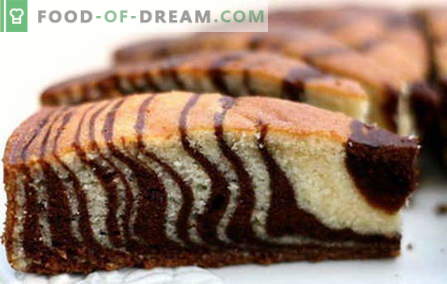 Zebras kūka - labākās receptes. Kā pareizi un garšīgi gatavot zebras kūku.