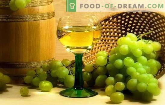 Baltā vīnogu vīns: augļu vīnu ražošanas galvenie posmi. Mājas vīndarības noslēpumi, baltvīnogu vīna smalkums