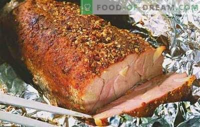 Свинско в пещ във фолио (стъпка по стъпка рецепта) е най-добрият начин да се готви месо. Свинско във фурна във фолио: цялото парче, със зеленчуци