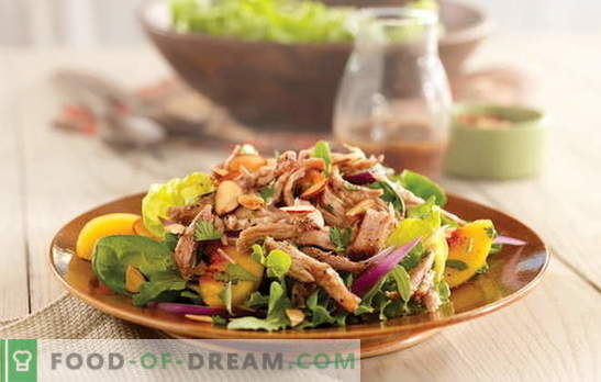 Vienkāršs salāti ar gaļu ir sātīgs uzkodas. Kā pagatavot vienkāršu salātu ar mājputnu, cūkgaļas vai liellopu gaļu