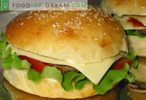 Hamburger maizītes ir labākās receptes. Kā pareizi un garšīgi gatavot hamburgeru maizītes