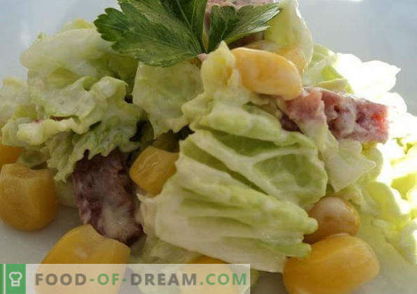 20 labākie ķīniešu kāpostu salāti, ēdiena gatavošanas noteikumi