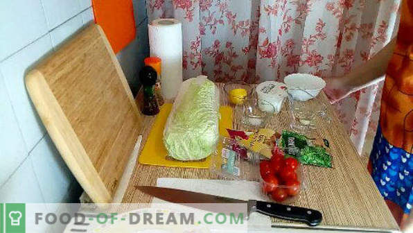 20 labākie ķīniešu kāpostu salāti, ēdiena gatavošanas noteikumi