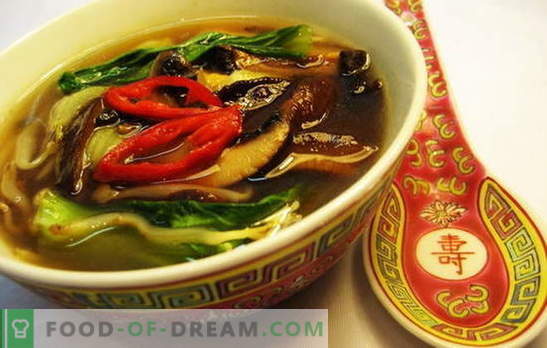 Ķīnas zupa - ceļā uz Austrumu gudrību. Ķīniešu zupu receptes ar nūdelēm, rīsiem, jūras veltēm, tomātiem, Funchoza un zivīm